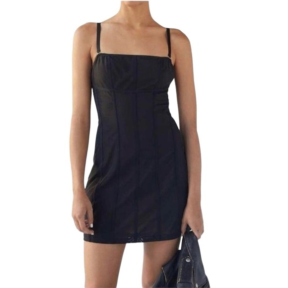 Urban Outfitters Bari Corset Mini Dress. Detachable Straps. Black Size L #961 - Picture 1 of 11